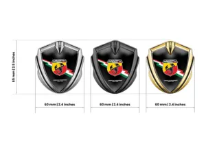 Fiat Abarth Emblem Fender Abzeichen Sportlicher Stil Glänzend